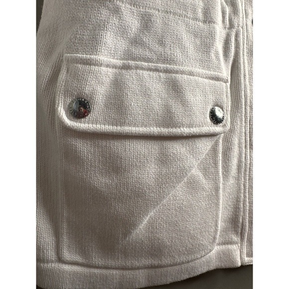 Lauren Ralph Lauren Petite Jacket Women's Size P/P White Button Down Zip Pocket - Picture 4 of 16